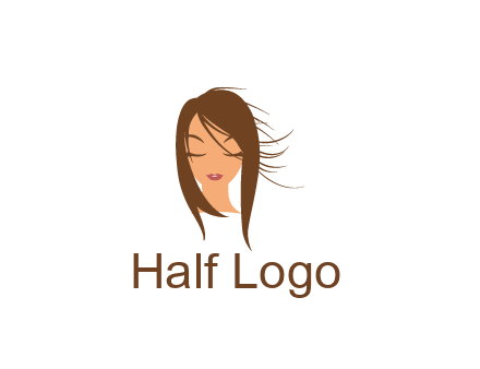 face illustration in beauty spa logo