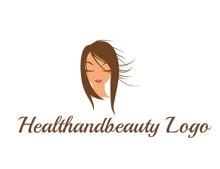 face illustration in beauty spa logo