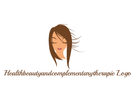 face illustration in beauty spa logo