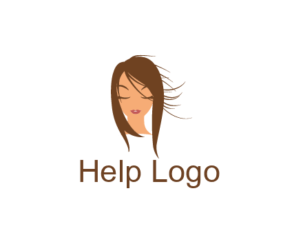 face illustration in beauty spa logo