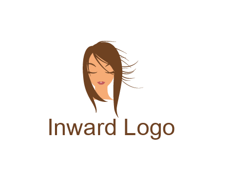 face illustration in beauty spa logo