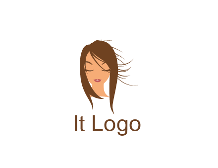face illustration in beauty spa logo