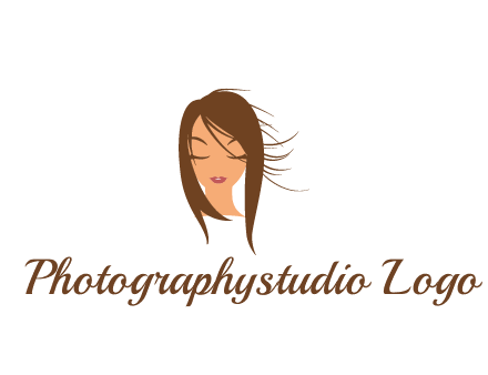 face illustration in beauty spa logo