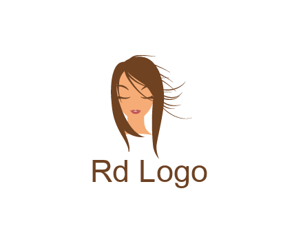 face illustration in beauty spa logo