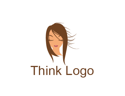 face illustration in beauty spa logo
