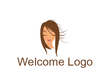 face illustration in beauty spa logo