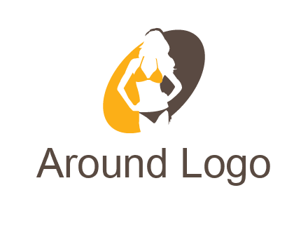 beautiful woman in bikini logo