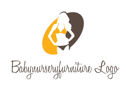 beautiful woman in bikini logo
