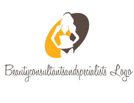 beautiful woman in bikini logo