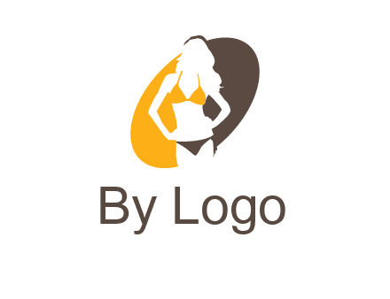 beautiful woman in bikini logo