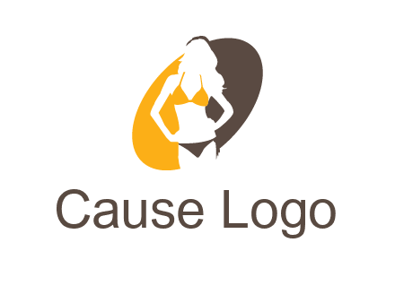beautiful woman in bikini logo