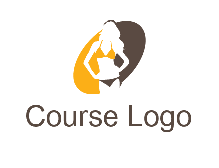 beautiful woman in bikini logo