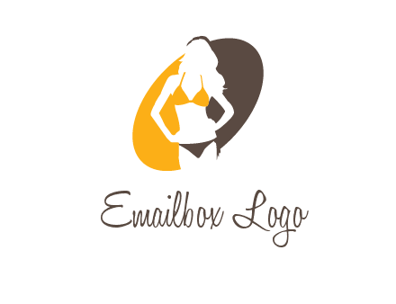 beautiful woman in bikini logo