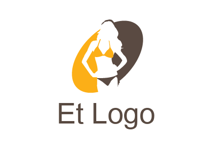 beautiful woman in bikini logo