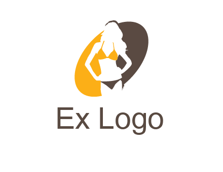 beautiful woman in bikini logo
