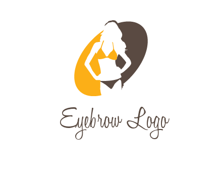 beautiful woman in bikini logo