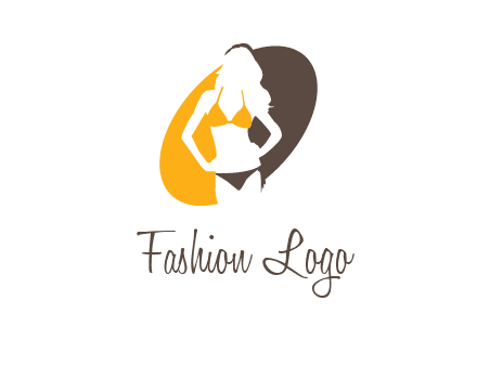 beautiful woman in bikini logo