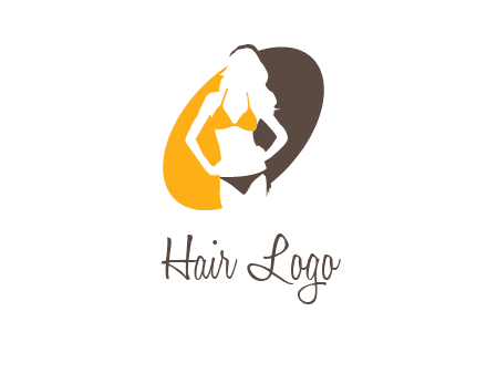 beautiful woman in bikini logo