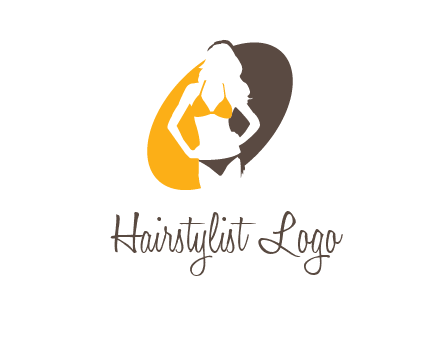 beautiful woman in bikini logo