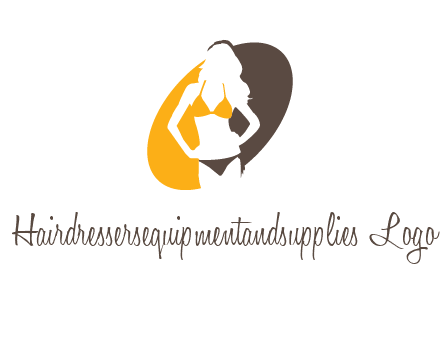 beautiful woman in bikini logo