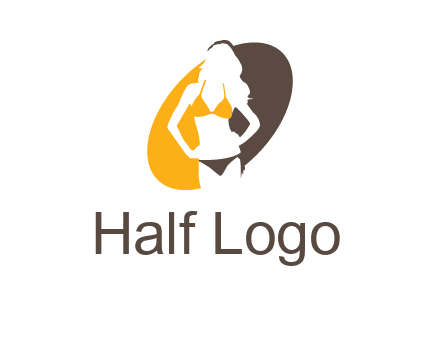 beautiful woman in bikini logo