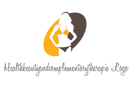 beautiful woman in bikini logo