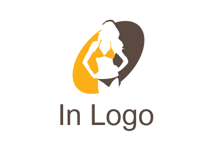 beautiful woman in bikini logo