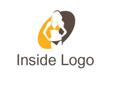 beautiful woman in bikini logo