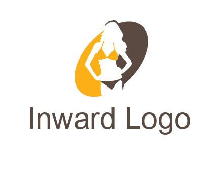 beautiful woman in bikini logo