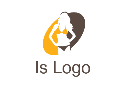 beautiful woman in bikini logo