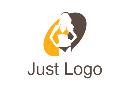 beautiful woman in bikini logo