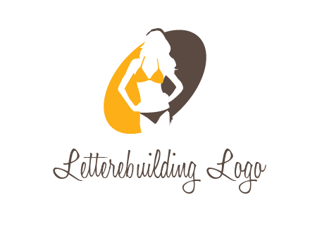 beautiful woman in bikini logo
