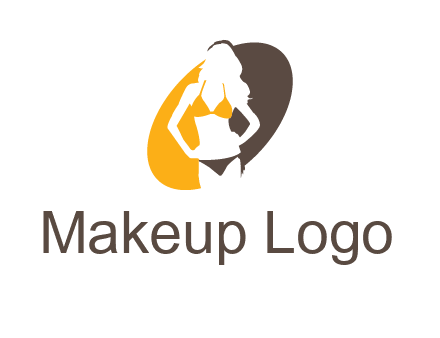 beautiful woman in bikini logo