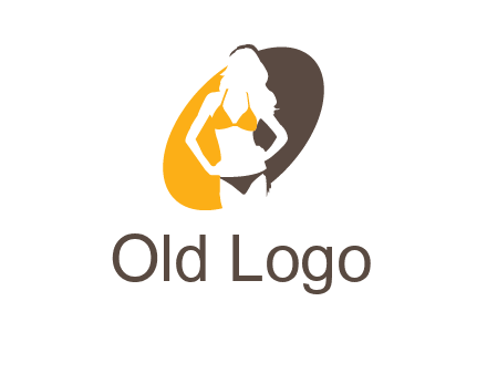 beautiful woman in bikini logo