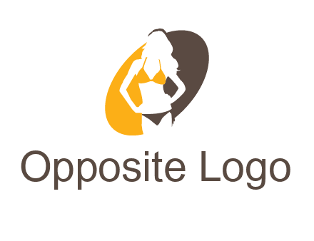 beautiful woman in bikini logo