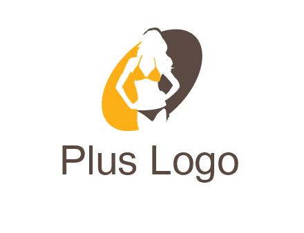 beautiful woman in bikini logo