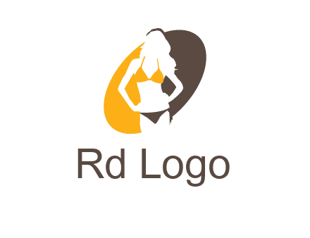beautiful woman in bikini logo