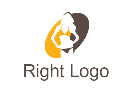 beautiful woman in bikini logo