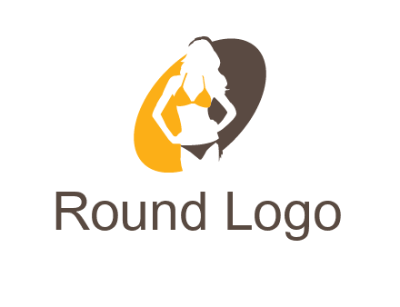 beautiful woman in bikini logo