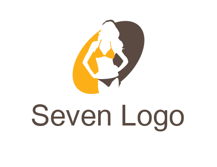 beautiful woman in bikini logo