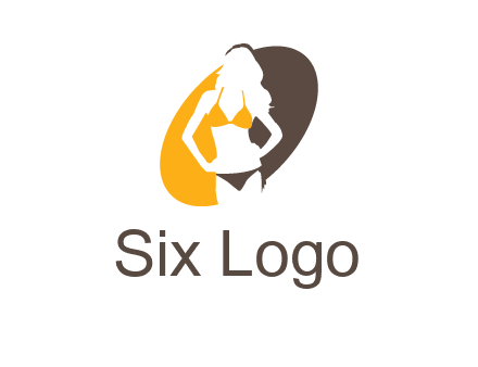 beautiful woman in bikini logo