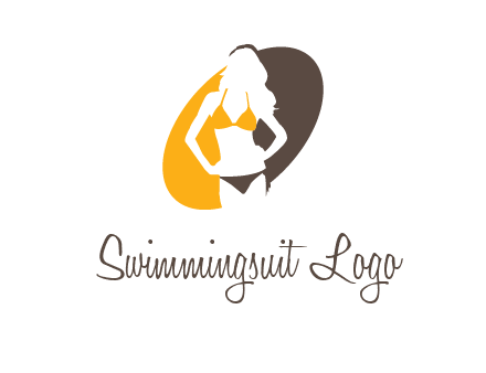 beautiful woman in bikini logo