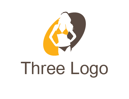beautiful woman in bikini logo