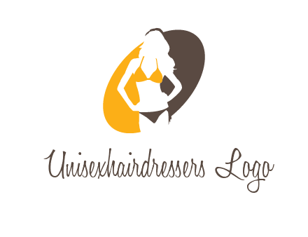 beautiful woman in bikini logo