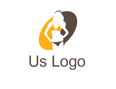 beautiful woman in bikini logo