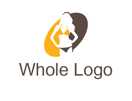 beautiful woman in bikini logo