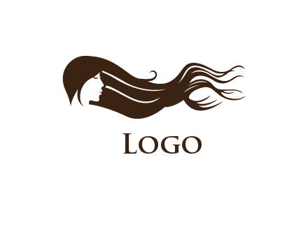 face with hair logo