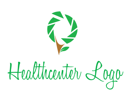 camera lens forming a tree with leaves