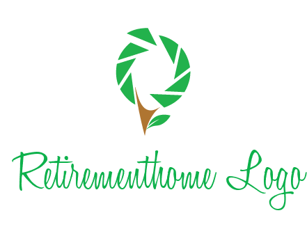 camera lens forming a tree with leaves