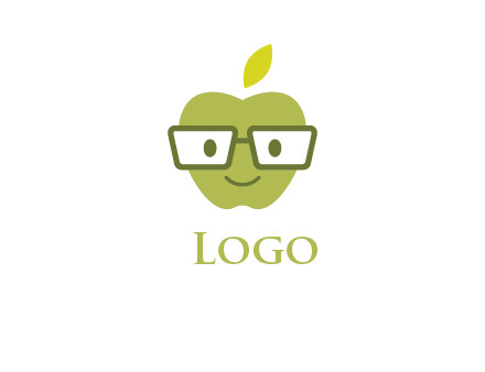 apple with glasses logo